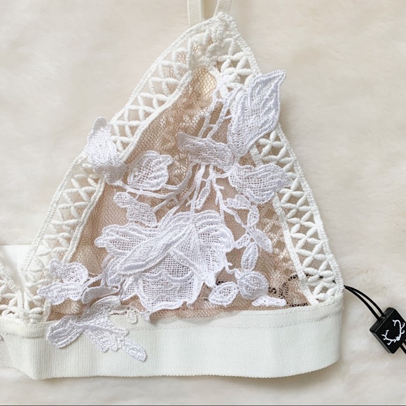 For Love & Lemons Sicily Bra Ivory Size S NWT - Picture 4 of 14